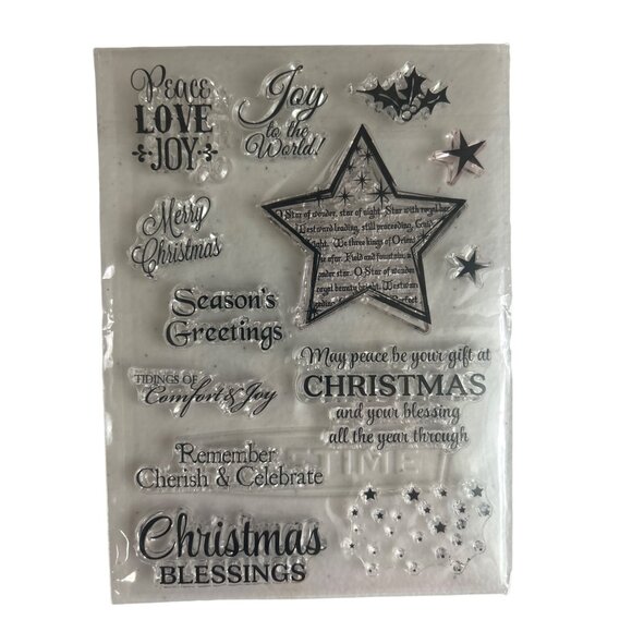 Recollections Clear Stamps Set 7 Pcs - Birthday + Unbranded Christmas - Picture 4 of 4